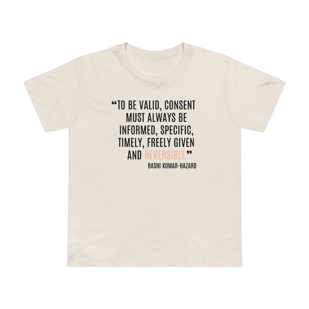 Bashi Kumar-Hazard Strength to Progress Tee - Honouring Voices That Drive Change Collection